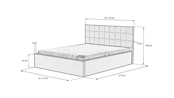 Gepolstertes Bett - ART81231
